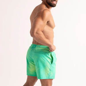 High Quality Adult Men's Casual Heat Sensitive Shorts Custom Color Double <b>Layer</b> Quick Dry Waterproof Elastic Waist Knee Length - Product Image 2