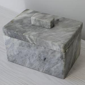 กล่องเครื่องประดับหินอ่อนสีเทาทำด้วยมือที่สวยงามกล่องเก็บของตกแต่งเครื่องประดับสั่งทำกล่องของขวัญตกแต่งบ้านขายส่ง - Product Image 5