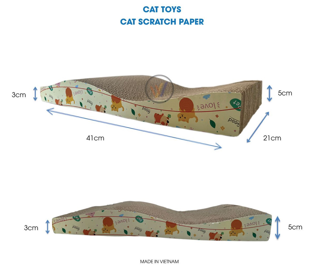 PET TOYS, PAPER CAT SCRATCHER,CARDBOARD CAT SCRATCHER CARDBOARD MANUFACTURE FROM VIETNAM