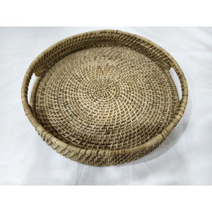 New Design Rectangle Natural Scalloped Rattan Scalloped <b>Breakfast</b> <b>Tray</b> Rattan Serving <b>Tray</b> Handmade From India Hotel Supplies - Product Image 6