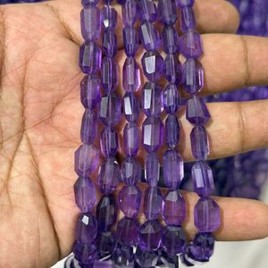 Perles de pierres précieuses facettées en améthyste naturelle de haute qualité, de 7x5 mm à 12x10 mm, pour la fabrication de bijoux, JAIPURI GEMS - Product Image 2