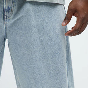 Pantalones cortos de mezclilla para hombre, 100% algodón, mezclilla, acabado lavado, cierre de botones, bolsillo, aspecto moderno, Ideal para ropa informal, transpirable y cómodo - Product Image 5