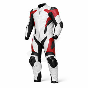Combinaison de course en cuir pour moto, une pièce, équipement de conduite performant avec protection contre les chocs, logo personnalisé OEM ODM - Product Image 2