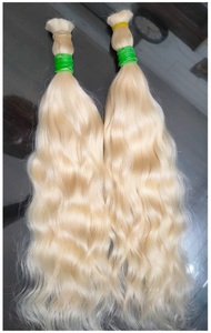 Extensions de cheveux humains vierges indiennes Remy 100% naturelles de haute qualité, écologiques, douces, soyeuses, style vague d'eau, brutes, non traitées - Product Image 3