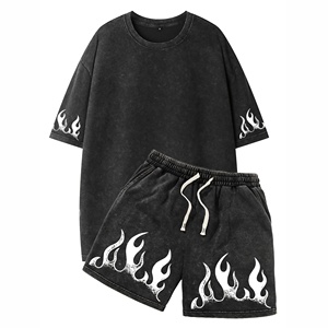 Summer Sportswear Men's Two-piece Short Sleeved Round Neck T-shirt Shorts Running Men's Shorts <b>Set</b> TOP QUALITY - Product Image 1