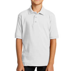 Polo clásico juvenil con cierre de dos botones, manga corta, ajuste seco, rendimiento informal atlético, polos de Golf que absorben la humedad - Product Image 1