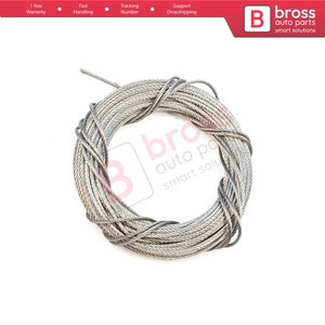 สายเคเบิลซ่อมชุดมอเตอร์กระจกหน้าต่างรถยนต์ BWR5474-1  ลวดสลิงเหล็ก 7x7 เส้นผ่านศูนย์กลาง: 1.7 มม. ความยาว: 10 เมตร - Product Image 2
