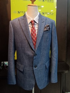 ชุดสูทธุรกิจของผู้ชายระบายอากาศได้ดีแบบ2ชิ้นแขนยาวคอวีมีจีบด้านหน้า #200มีขนาดใหญ่พิเศษ - Product Image 5