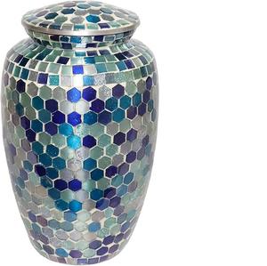 Urna funeraria de Metal hecha a mano personalizada para hombres y mujeres adultos, con flor grande para cenizas, almacenamiento de cenizas humanos - Product Image 2