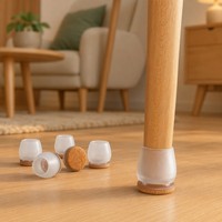 Protections de pieds de meubles en silicone, capuchons de sol anti-rayures et antidérapants pour chaises et fauteuils domestiques