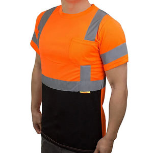 Camisas de diseño personalizado de alta visibilidad Ropa de trabajo de seguridad transpirable para trabajadores de la construcción con camisetas de alta visibilidad - Product Image 4