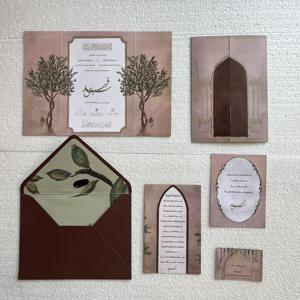 Invitations de mariage imprimées en texte arabe sur mesure pour les concepteurs d'invitations de mariage en G C C Idéal pour la revente - Product Image 3