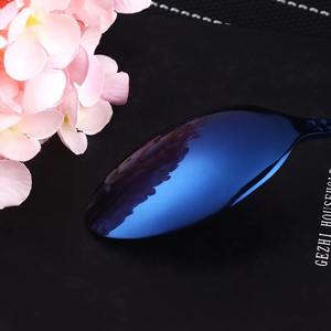 Ensemble de couverts fini miroir bleu couverts en acier inoxydable élégants pour salle à manger cuisine fête mariage café et usage quotidien - Product Image 6