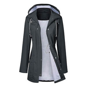 Imperméable Imperméable Adultes Veste de Pluie Hommes Veste de Pluie Extérieure Coupe-Vent pour Voyage sur les Occasions de Pluie - Product Image 1