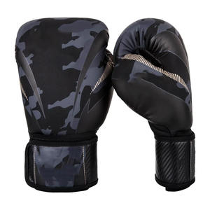 Gants de boxe à logo personnalisé OEM au prix d'usine Gants d'entraînement et de combat en cuir PU pour adultes - Product Image 2