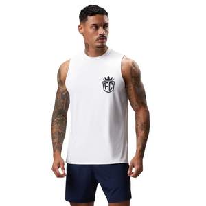 Camiseta Deportiva Blanca sin Mangas para Gimnasio, Ligera y Transpirable, para Entrenamiento, Fitness y Deportes para Hombre - Product Image 1