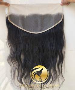 Top non transformé Remy vierge cuticule aligné brut indien Temple 13x4 Transparent dentelle frontale Extension de cheveux humains fournisseur vendeur - Product Image 1