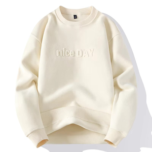 เสื้อสเวตเตอร์คอกลมทรงหลวมมีฮู้ดสำหรับฤดูใบไม้ร่วงเสื้อสเวตเตอร์ลำลองแบบสวมออกแบบโลโก้ได้ตามต้องการ2025 - Product Image 2