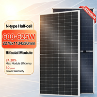 Panneaux solaires de qualité supérieure 600w 610w 620w 630w 640w 650w, panneaux solaires bifaciaux de type N, panneaux solaires photovoltaïques, kit solaire domestique
