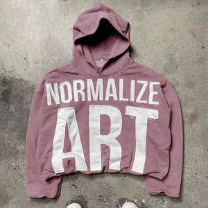 เสื้อฮู้ดปักลายสำหรับผู้ชายผ้าคอตตอนผสมดีไซน์พรีเมี่ยม - Product Image 5