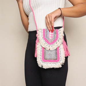 Exclusivo diseñador Banjara Boho Beaded Ladies Sling Bag Accesorio de noche hecho a mano por glowin fashion - Product Image 2