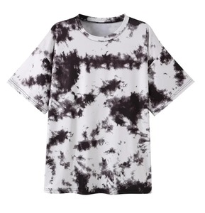 Moda nuevo estilo moda Tie Dye patrón hombres suelta manga corta cuello redondo Camiseta verano al aire libre Casual comodidad camiseta suelta - Product Image 1
