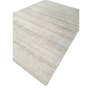 Alfombra de Lana y Seda de Bambú Anudada a Mano, Color Azul Azalea, de Jaipur Rugs US, Modelo GSB-1098, Diseño Geométrico de Patchwork para el Hogar, Pasillo, Habitación Rectangular - Product Image 2