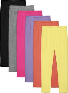 Leggings de Punto para Niñas, Lavados, Dulces, Casuales, Esenciales, de Tela Elástica, Secado Rápido, Transpirables, Suaves al Tacto, Cómodos para Jugar - Product Image 6