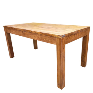 Table à manger rectangulaire en bois de teck moderne de luxe Ensemble de tiroirs en bois massif 8-6 sièges Convertible pour la maison Hôtel Meubles de cuisine - Product Image 5
