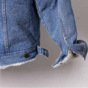 Alto rendimiento Cierre de botones Interior Sherpa Forro polar Invierno Cálido Chaquetas de mezclilla para hombres Abrigos de abrigo - Product Image 4