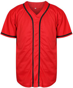 Maillots de baseball et de softball personnalisés pour hommes et femmes vêtements de sport rouges de haute qualité avec motifs vierges respirants - Product Image 2