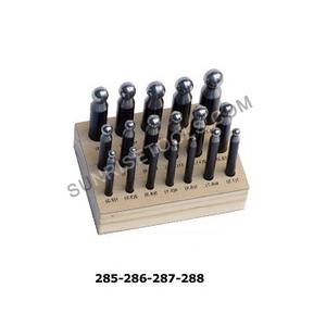 Juego de punzones de joyería (36 piezas) con soporte de madera - Product Image 2