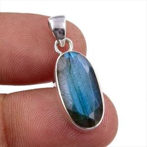 Pendentif classique fait main 925 bijoux en argent massif pour femmes 925 argent Sterling Labradorite pierres précieuses Style Boho pendentif cadeau - Product Image 2