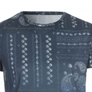 Camiseta de sublimación para hombre totalmente personalizada, estilo perfecto, tarifa barata, mejor diseño, 100% algodón, camiseta estampada holgada para hombre - Product Image 3