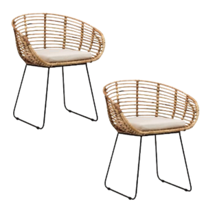 Best Quality Rattan Wicker Dining <b>Chair</b> Garden Sets Wicker <b>Chair</b> For Outdoor Furniture Rattan Dining <b>Chair</b> With <b>Metal</b> <b>Leg</b> - Product Image 5