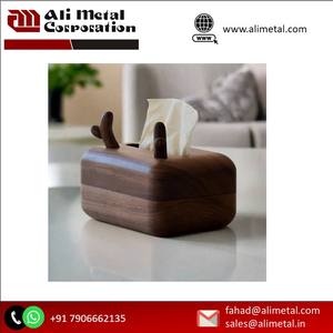 Porte-mouchoirs en bois personnalisé fini dîner Table centres de table serviette papier support de stockage prix le plus bas - Product Image 2