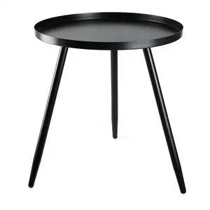 โต๊ะทำมืออลูมิเนียมโลหะเงินเฟอร์นิเจอร์ห้องนั่งเล่นโต๊ะกลางด้านข้างสำหรับโรงแรมในร่มโต๊ะเข้ามุมขายส่ง - Product Image 4