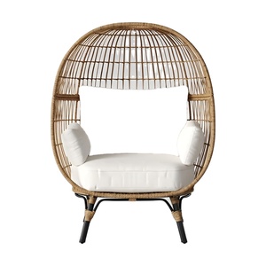 Full Set Beautiful Durable Rattan Day Bed <b>Egg</b> <b>Chair</b> Comfortable <b>Outdoor</b> Furniture for Garden Living Room Dining Beach Use - Product Image 2