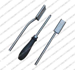 Nouveauté TARIQ MFG CO Râpe dentaire pour chevaux en acier inoxydable argent + noir, instrument vétérinaire manuel réglable - Product Image 3