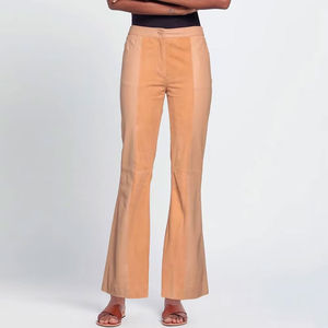 กางเกงหนังแฟชั่นสำหรับผู้หญิงกางเกงแฟชั่นหนังเทียมนุ่มหรูหราสไตล์สตรีทเรียบหรูดูทันสมัย - Product Image 2