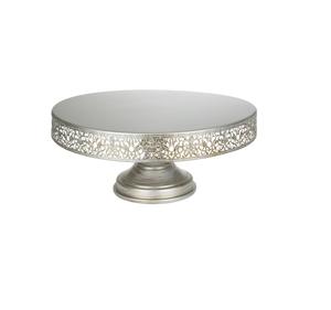 Soporte para pasteles hecho de metal sólido con acabado martillado que proporciona una superficie texturizada rústica para servir pasteles o cupcakes - Product Image 2