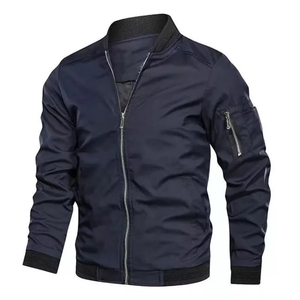 New Arrival <b>Men's</b> Winter <b>Bomber</b> <b>Jacket</b> High Quality Custom Made <b>Varsity</b> <b>Jacket</b> Stand Collar Canvas Coating Process Included - Product Image 3
