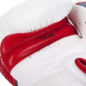 สีแดงและสีขาวโลโก้ที่กำหนดเองมวยถุงมือผู้ใหญ่ต่อสู้การฝึกอบรมการต่อสู้เจาะมวยถุงมือ - Product Image 5