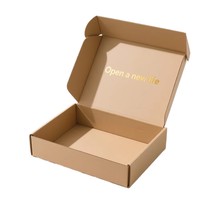 Boîte d'expédition en carton ondulé kraft personnalisée avec logo imprimé, fabriquée en Chine, pour cadeaux, emballage, boîtes en carton avec insert