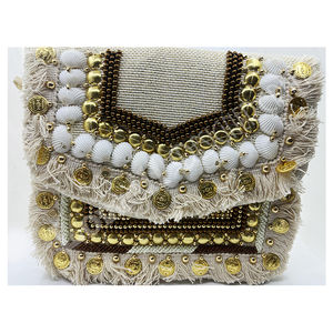 Bolso de hombro de moda para mujer, bolso cruzado hecho a mano, bolso de mensajero vintage bohemio - Product Image 1