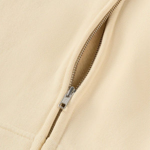 <b>Men's</b> Heavyweight Oversized Double Zipper Hoodie Custom Cropped Full Zip Hoodie Digital Printing High Quality Cotton for Winter - Product Image 3