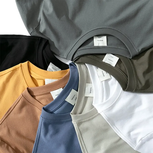 T-shirt vierge en coton tricoté 220 GSM 100 % coton, écologique, grande taille, personnalisable, vente en gros, pour hommes, taille US - Product Image 2