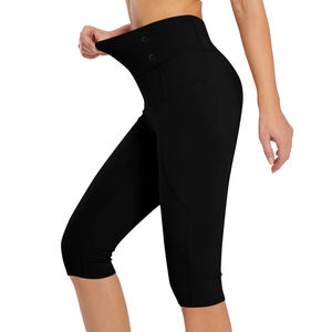 Haute qualité personnalisé taille haute femmes pantalons de Yoga courts taille élastique Yoga Leggings pour l'entraînement de gymnastique course Scrunch bout à bout - Product Image 2