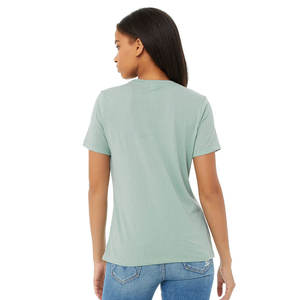 T-shirt à col rond en toile Bella T-shirts décontractés à manches courtes unis respirants - Product Image 6