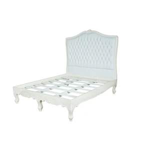 Classic Antique <b>French</b> Solid Wood <b>Bed</b>-White Painted Mahogany-Customizable Sizes-Model 233 - Product Image 1